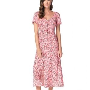 NWT The Fifth Label Pink Floral Midi Dress